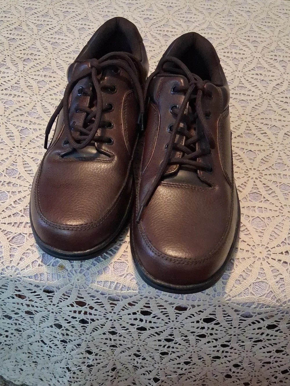 Rockport Brown Leather Lace-Up Casual Oxfords